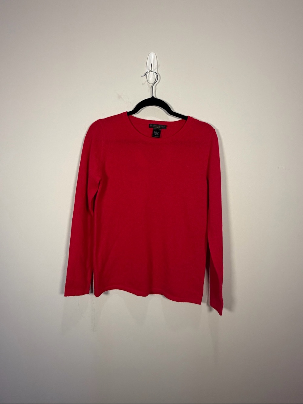 Preswick & Moore 100% Cashmere Red Crewneck Sweater Size M